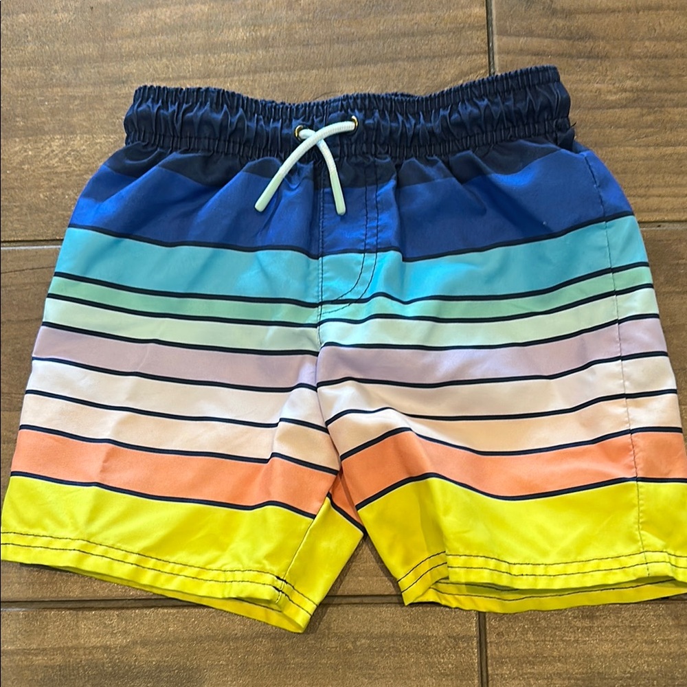 Cat & Jack Blue and Green Swim Trunks